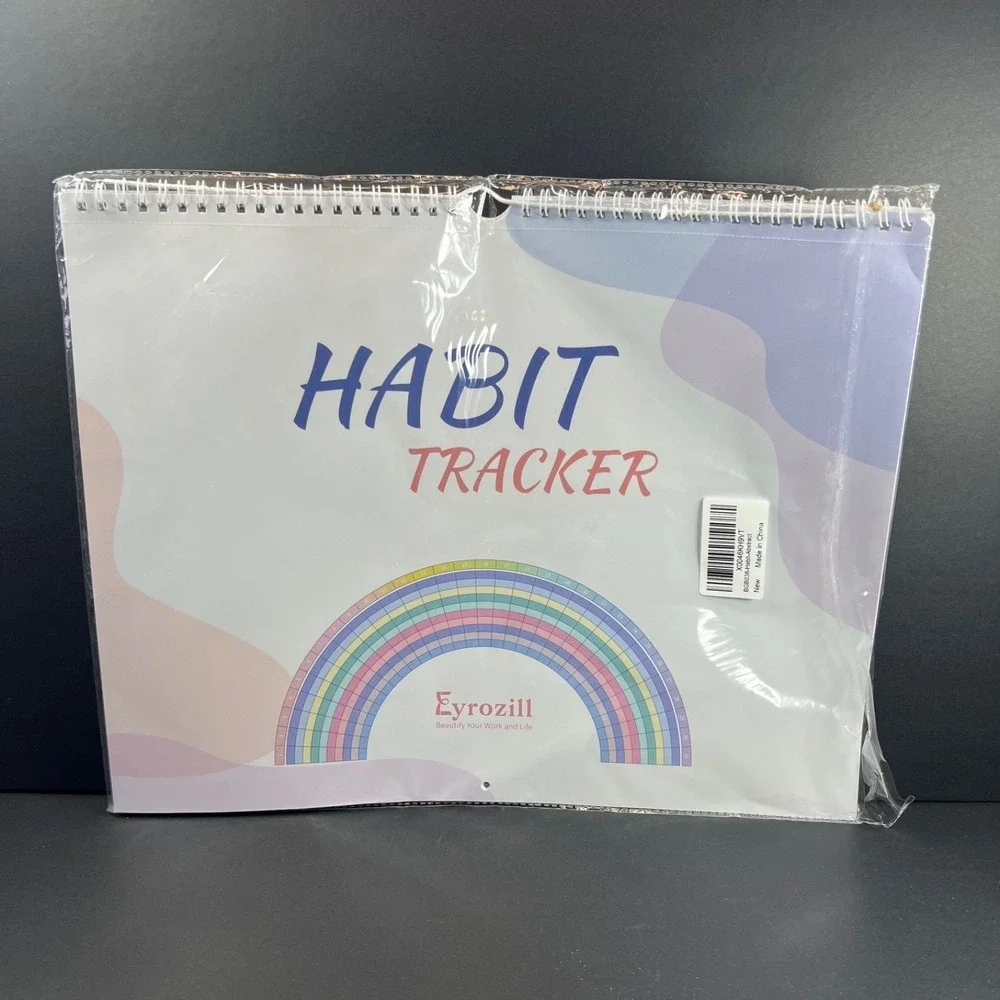 Eyrozill Habit Tracker Calendar Unisex OS Multicolor New Rainbow Abstract BGB038